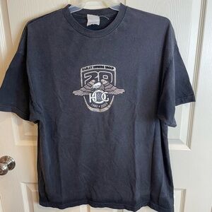 Vintage Harley Owners Group Black Graphic T-Shirt 2003 2XL